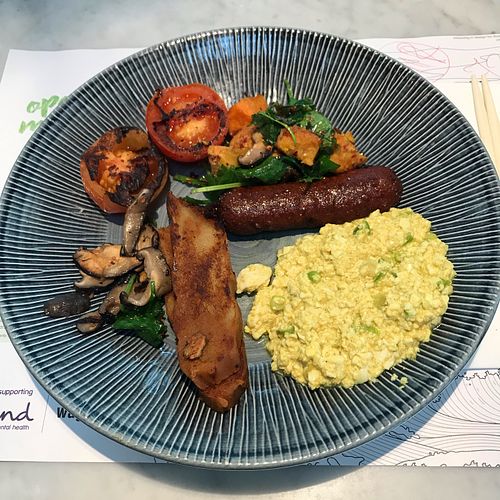 Full vegan breakfast  at LHR - Wagamama - T5 in West London