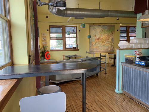 Seating area at Ground Zero Coffee in Madison