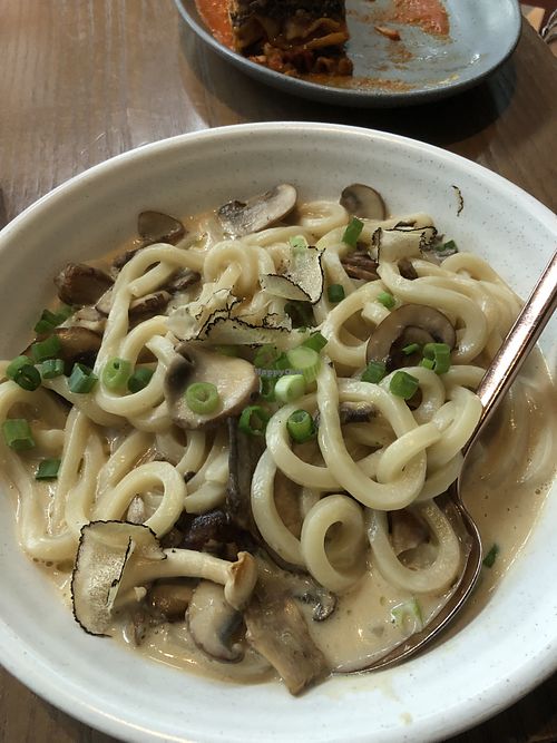 Truffle udon noodles  at PLANTA in Miami Beach