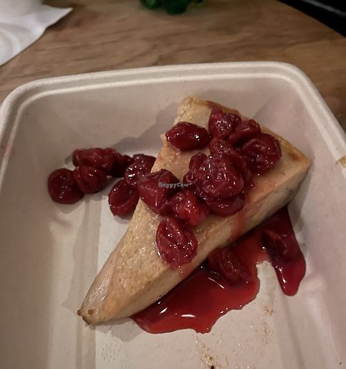 Cherry cheesecake   at PLANTA in Miami Beach