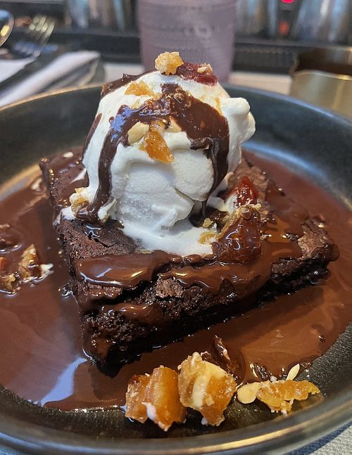 Brownie sundae   at PLANTA in Miami Beach