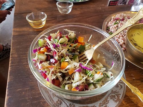 garden or green veggie salad. very good at Ayurvedico Cafe in Pokhara