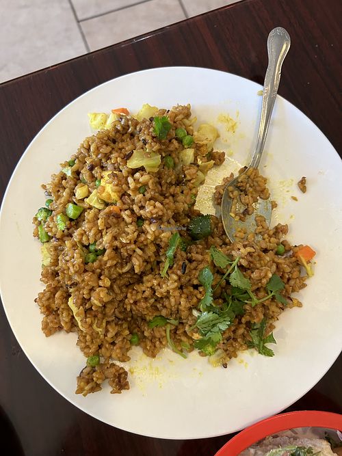 Curry fried rice   at Noble Vegetarian in Sacramento