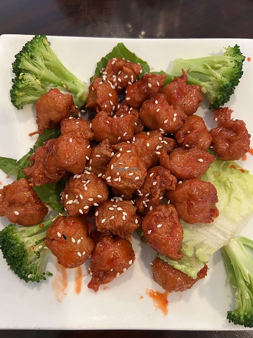 Ruby pearls - yummy!   at Noble Vegetarian in Sacramento