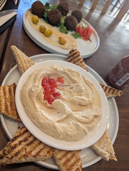 Falafel and hummus at Cinema Cafe in Fes