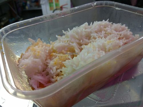 Butternut squash curry and rice at The Space in Glasgow