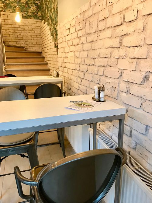 way to the gallery at Veganeria in Budapest