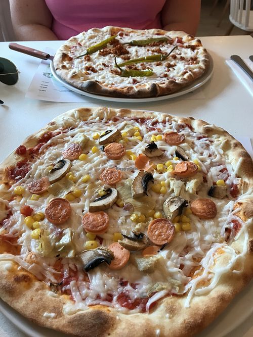 Perfect pizzas at Veganeria in Budapest