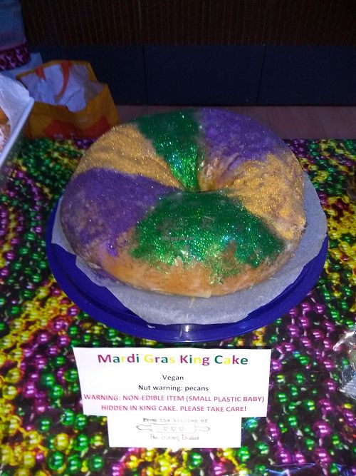 Special cake for Mardi Gras theme at Glasgow Jitterbugs in Glasgow