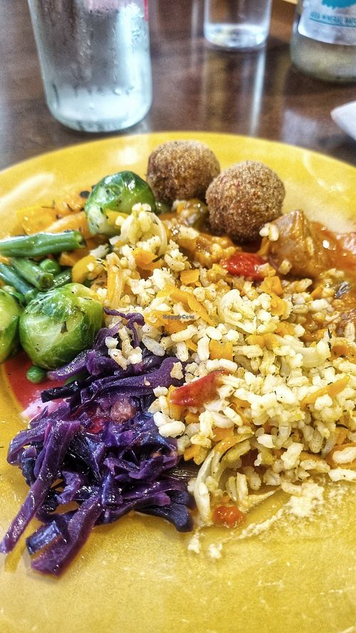 Mix of the main dishes at Vegetalia in Fuengirola