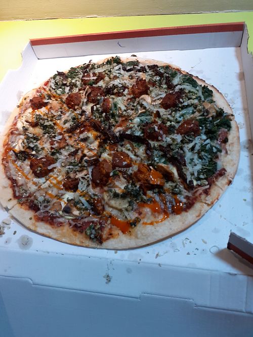 Chorizo pizza at Valen Pizza in Valencia