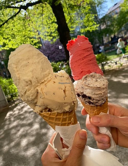 2 scoops each, large!  at StikkiNikki - Mariatorget in Stockholm