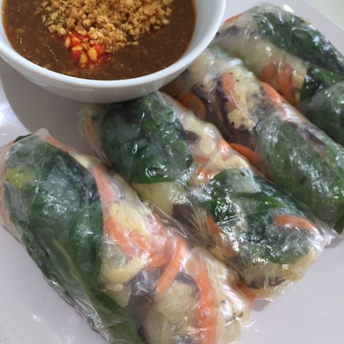 rice paper rolls at Loving Hut in Cabramatta