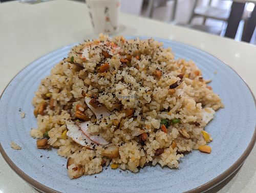 Seafood fried rice at Loving Hut in Cabramatta