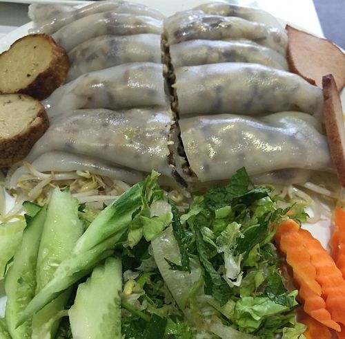 Rice Noodle Cakes  at Loving Hut in Cabramatta