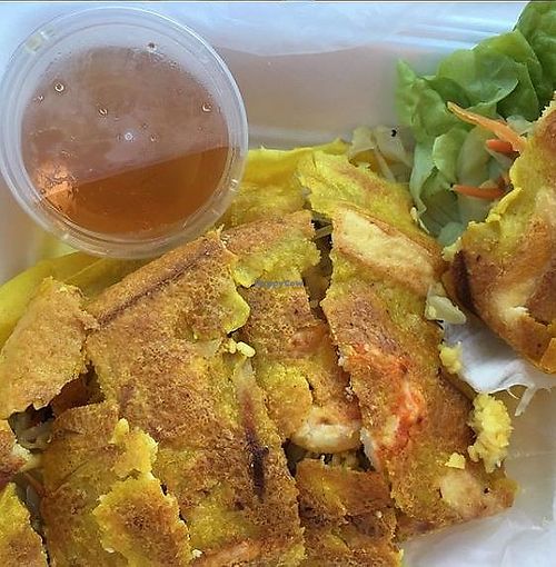 Vietnamese pancake at Loving Hut in Cabramatta