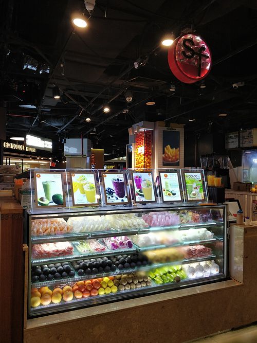 Stall front at SF Fruits & Juices - Somerset in Central Singapore