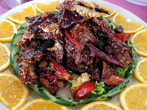 Fried Brinjal at Andy Toh in Yong Peng
