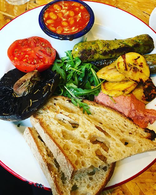 Vegan breakfast  at Brown & Green - The Triangle in South East London