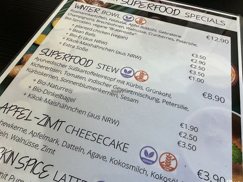 menu  at Nährstoff-Reich in Bochum