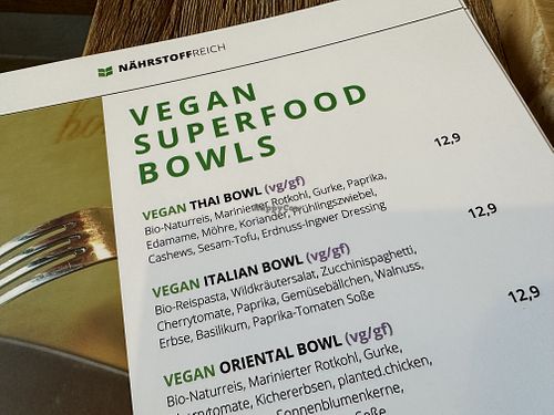 superfood menu  at Nährstoff-Reich in Bochum