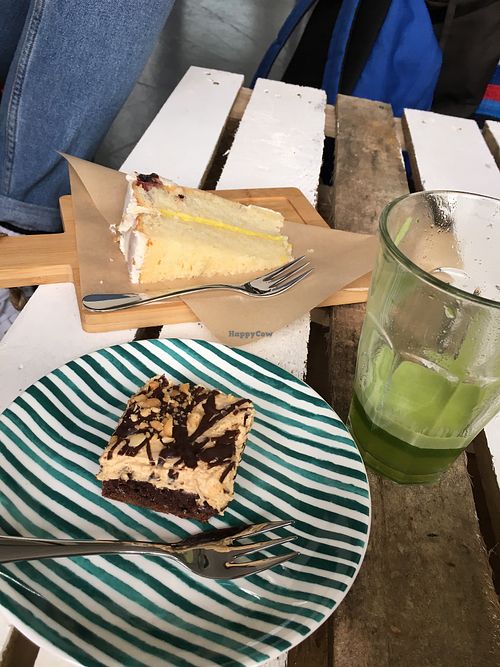 2 of the various vegan dessert options :) at Karibu Cafe in Utrecht