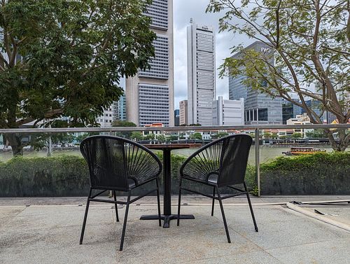 Outdoor seating at Empress in Central Singapore