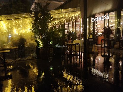 Empress exterior on a rainy night at Empress in Central Singapore