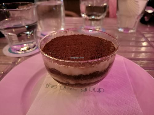 Vegan tiramisù at Prive - Clarke Quay in Central Singapore