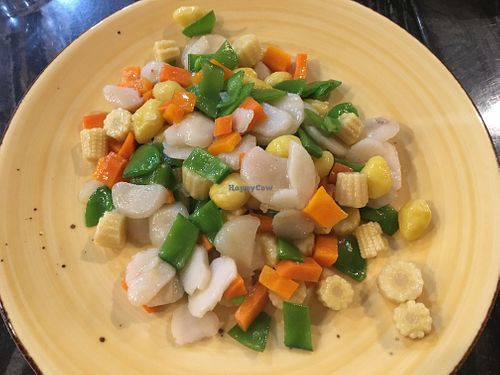 Imperial Lightly Fried Taro, Gingko Seeds, Asparagus and Carrots at Gong De Lin in Box Hill
