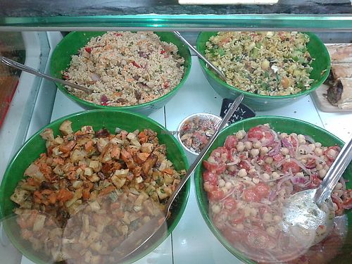 Salads at The Green Guerrilla Deli in Durham