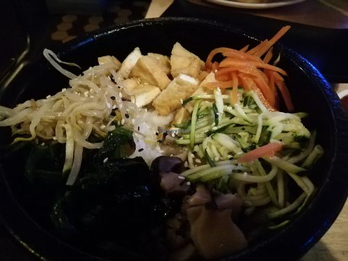 Tofu bibimbap at Bibimbap in Glasgow