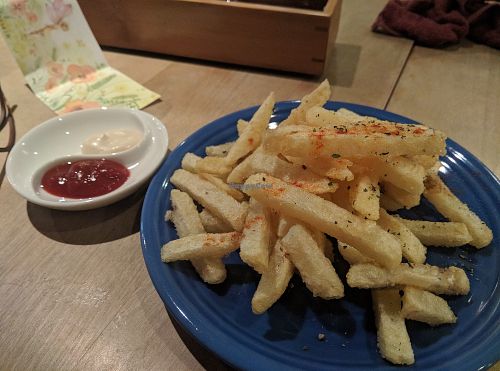 Amazing french fries at Premarché Alternative Diner in Kyoto