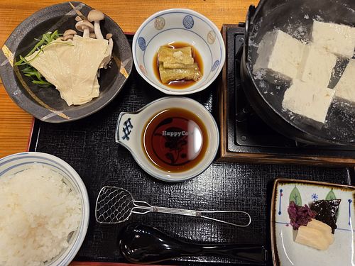Yuba-Shabu and Yudofu Set Meal at Kurama Onsen in Kyoto