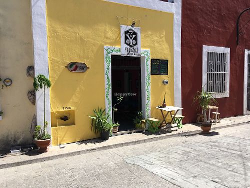 Outside the resturant at Yutsil Cafe Boutique in Valladolid