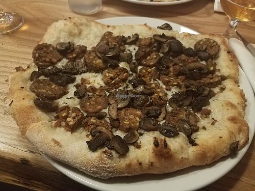 Lyla's with vegan pepperoni. So good! at Hugo's Pizza in St Louis