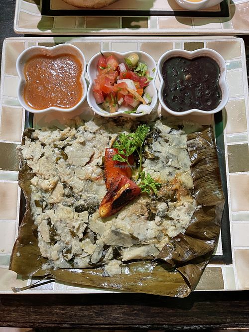 Traditional Belizean Tamales  at Iguana Juan's in San Pedro