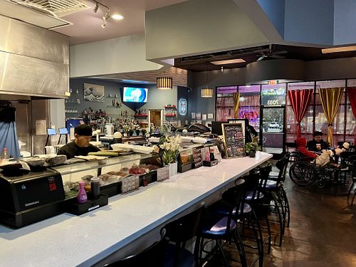 Sushi bar  at Blufin Sushi in Fresno