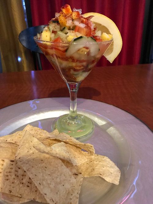 Vegetarian mangonada ceviche  at Blufin Sushi in Fresno