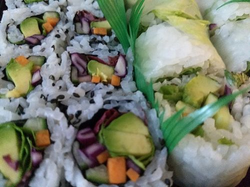 vegetarian rolls at Oza Sushi in Cannes