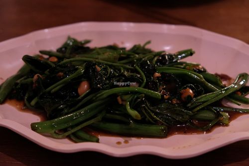 Green veggies at Little Spice in Kanazawa
