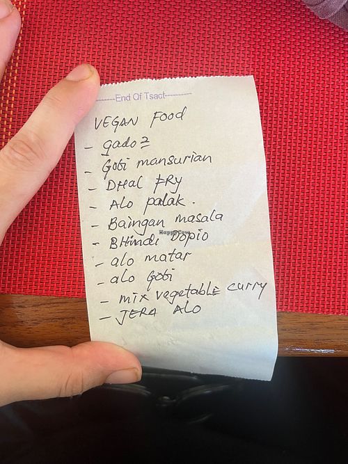 Vegan options.  at Spice Restaurant in 
