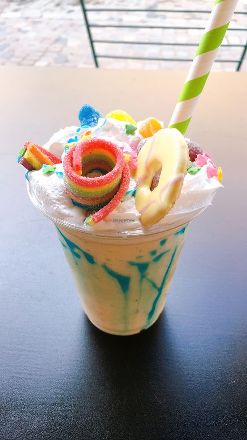 rainbow shake at Rudy's Dirty Vegan Diner in North West London