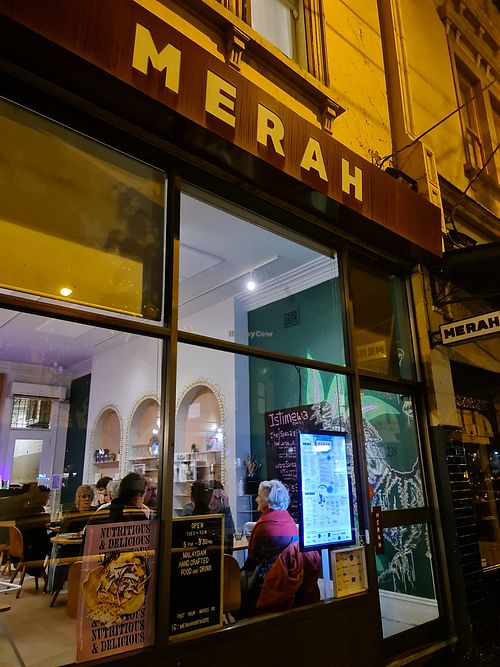 From outside at Merah in Northcote