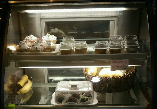 display case at Massaman House in Chiang Mai