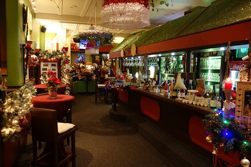 Inside the restaurant during the festive season at Flammerie Alt-Saarbrücken in Saarbrucken