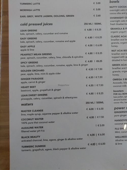 Juices at Juice Lab in Amsterdam