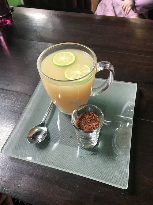 Ginger Lemon Tea at Cacao Flow in Jimbaran