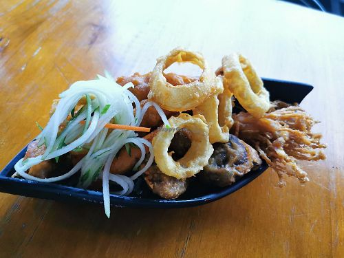 Vegetarian tempura at FuduBa Zen in Miri
