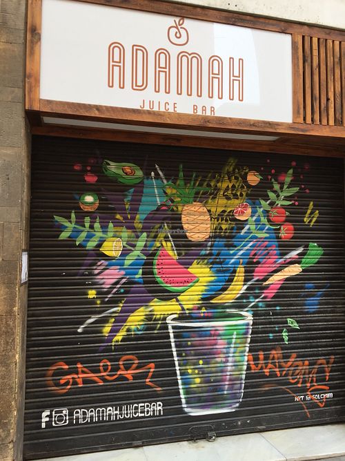 Outside  at Adamah Juice Bar in Barcelona